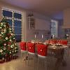 Suministros de Decoración Navideña Transfronterizos Fundas de Silla de Tela No Tejida Gorros de Navidad Fundas para Sillas de Mesa de Comedor de Restaurante y Hotel Árbol de Navidad