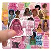 50 Novos Adesivos de Grafite Inspiradores de Meninas Negras Transfronteiriços para Decorar Malas, Skateboards e Cadernos, à Prova d'Água