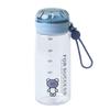 Vaso para Beber Directamente con Patrón de Oso de Dibujos Animados, Vaso de Agua con Correa para Llevar, Resistente a Altas Temperaturas, Anticaídas, Vaso de Plástico Graduado Portátil para Exteriores