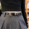 Cinturón Fino Versátil de Diseñador Único para Mujer, Nuevo Estilo de Verano, Estilo Coreano Negro, Minimalista Estilo Ins