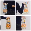 Bolsa de Malha para Copo de Água Estilo Ins Portátil Bolsa de Rede para Armazenamento de Garrafa Térmica para Água Cobertura para Copo de Chá com Leite Café Cobertura para Copo de Viagem
