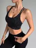 Sujetador Deportivo Transfronterizo Estilo Europeo y Americano con Doble Tirante para Mujer, Nuevo Estampado de Leopardo, Hermosa Espalda, Camiseta sin Mangas tipo Bra de Yoga con Almohadillas en el Pecho, Ropa para Fitness