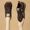 Zapatillas de Entrenamiento Alemanas para Mujer 2026 Otoño/Invierno Nuevo Estilo Más Terciopelo Versátiles para Viajes Diarios y Deportes Cómodas para los Pies Bloques de Color Zapatos Forrest Gump