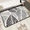 Alfombrilla de Pie Absorbente para Puerta de Baño, Alfombrilla de Suelo Doméstica para Entrada de Baño, Flores Pequeñas Frescas, Imitación de Cachemira, Cómoda