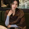 Bufanda y chal con estampado de leopardo estilo "old money" vintage más vendidos para mujer, adecuados para todas las estaciones, con un tacto lujoso y elegante