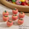 Colección de Frutas Simulación 3D Manzana Mango Caqui Cuentas Sueltas Colgante Hecho a Mano DIY Accesorios de Cadena para Pulsera