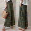Conjunto de dos piezas, Top de hebilla de manga media, Pantalones de pierna ancha con cintura de cordón 1387#