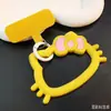 Funda de teléfono de silicona para bricolaje con dibujos de gatitos lindos, mini gancho de hebilla, accesorio para correa de teléfono, anti-pérdida