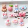 Lindo dulce brillante de dibujos animados de conejo con lazo para pastel, accesorios de resina, materiales hechos a mano para DIY, venta al por mayor