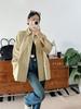¡Minoría nórdica TT! Otoño 2024 Perfil Retro Ancho Oversize Algodón Textura Sensorial Ropa de Trabajo Cortavientos para Mujer
