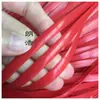 Ronda cuero sintético mimbre PE tiras de mimbre tejido a mano maceta DIY plano mimbre plástico tejido silla de exterior para ocio botella de aceite