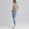 Sutiã Esportivo com Bojo Fixo Feminino Estilo Hot Girl Sutiã de Yoga Costas Bonitas Colete de Corrida Secagem Rápida Roupas de Fitness Respiráveis Top