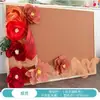 Flores de Papel Verde para Jardín de Infancia, Mariposas, Flores de Loto, Hojas de Loto Tema Pizarra Decoración de Pared Pegatinas, Materiales de Decoración Ambiental