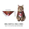 Conjuntos Múltiplos de Fantasias de Natal para Pets Gato Cachorro Chapéu de Natal Cachecol Lenço Triangular Decoração para Fotos de Feriado Suprimento Transfronteiriço