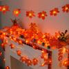 Amazon Explosiones Día de Acción de Gracias Halloween Hojas Hoja de Arce Cadena de Luces Cadena de Luces LED Decoración de Patio Festivo