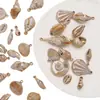 Pendente de concha de búzio imitação de concha acrílica dourada pulseira colar DIY feito à mão joias de pingente caseiras fabricantes atacado