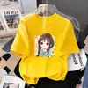 Camiseta de Manga Corta para Niña 2026 Verano Nueva Moda Elegante Camiseta para Niñas Mayores Ropa de Verano para Niños Top