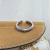 Anillo Abierto de Mariposa Esmaltado Morado Popular de Moda para Mujer Nicho de Alta Gama Lujo Ligero Exquisito Versátil Anillo para Apilar