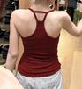 Camisola picante con cuello halter y almohadillas en el pecho, nuevo estilo de verano, copa fija, se puede usar por dentro o por fuera, top largo con hermosa espalda descubierta