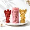 Adornos de Ángel de Rodillas, Molde de Silicona para Velas de Angelito, Piedra Aromática Vintage DIY, Molde de Yeso para Aromaterapia