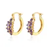 Pendientes de Cobre Estilo Ins Europeo y Americano con Circonita Austriaca, Conservan el Color, un Par de Pendientes para Mujer para Fiestas y Citas