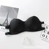 Sujetador Invisible Sin Aros, Sin Tirantes, Bralette de Media Copa Envolvente, Antideslizante, Antiexposición, Push-Up, Adecuado para Vestidos de Novia