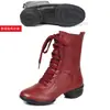 Nuevos Zapatos de Baile de Marinero para Mujer, Zapatos de Baile para Todas las Estaciones, Botas de Baile Cuadrado, Zapatos de Baile con Suelas Blandas, Botas de Baile Altas para Exteriores