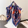 Bufanda Chal Cuadrado de Imitación Seda con Estampado de Cadena de Moda Bufanda para Cuello Bufanda para la Cabeza Bufanda de Seda Bufanda para Mujer
