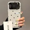 Adecuado para funda de teléfono Apple 17, Diseño genial estilo Ins, Alto valor estético para iPhone 16 Pro Max, Puntos negros simples para iPhone 15
