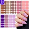Fábrica Zhengxiang Personalizado Oem Cor Pura Simples 16 Películas para Esmalte Adesivos de Unha Estilo Europeu e Americano Exportação Adesivos de Nail Art Odm