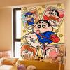 Lápis de cera dos desenhos animados Pequeno Novo Bonito Cortina Decorativa Cortina Punch-free Dormitório Cobertura de Privacidade Cortina Quarto Varanda Cortina Divisória