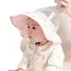 Sombrero de Sol para Bebé Primavera y Verano Gorra Infantil Verano Sombrero de Protección Solar de Malla de Ala Ancha con Flores para Hombre y Mujer