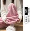 Calça Wide Leg com Estampa de Espiga de Trigo para Mulheres, Novidade Primavera e Outono 2026 Calça de Veludo Cotelê, Calça Reta Estreita Fina e Aconchegante para Inverno