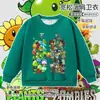 Plantas vs. Ropa Periférica de Zombies Caricatura Pistaplantas Sudadera Infantil Sudadera de Manga Larga Otoño/Invierno Top para Niños