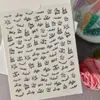 Pegatinas de uñas en inglés cursiva europeas y americanas, adhesivas planas, versátiles pegatinas de arte de uñas en inglés para DIY, accesorios, modelo DH