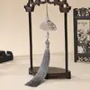 Aretes con Borla de Abanico Degradado Antiguo Colgantes Joyería Hanfu Borla Hecho a Mano Decoración Antigua Abanico de Flores Xiangyun Estilo Nacional Borla