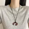 Collar Largo con Colgante Abstracto Geométrico Igual al de las Blogueras Ins Coreanas para Mujer, Diseño de Nicho, Cadena de Suéter de Gama Alta