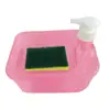 Dispensador de Detergente para Cocina y Jabón de Manos con Caja de Almacenamiento para Esponja Raspadora, Dispensador de Jabón, Soporte para Jabón, Instalación sin Taladro