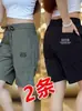 Verano Transpirable Cruzado Hombres Seda de Hielo Secado Rápido Deportivos Modernos Holgados Tallas Grandes Pantalones Cortos de Playa Pantalones Cortos Casuales