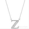 Carta de Viaje de Esposa t Collar de Circonita Zhang Ziyi 26 Cadena para Clavícula en Inglés Collar de Diseño de Nicho para Mujer