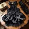 Vestido de Noche Negro para Mascota Perro Boda Transpirable Estilo Lujo Ligero Estilo Coco Chanel Ropa al por Mayor