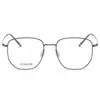 Nuevo Marco de Gafas de Titanio Puro 8502 Marco Grande Polygonal Mostrando la Cara Pequeñas Gafas de Moda Unisex Gafas Planas para Viajar