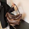 Bolsa Vintage Maillard para Viajero Mujer 2024 Nueva Moda Bolso de Hombro Único Bajo el Brazo Gran Capacidad Bolso de Mano Tote para Estudiante