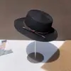 Sombrero de Paja de Ala Plana para Mujer, Sombrero de Sol de Ala Plana Estilo Francés para Viajes de Verano y Vacaciones, Sombrero de Sol para Protección Solar en la Playa