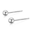 Qiaolanxuan Plata de Ley Imitación S925 Modelo Femenino Estudiante Simple Hecho a Mano Brillante Pendientes de Perlas Redondas Joyería para Hueso de Oreja Bean Venta al por Mayor