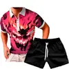 Camiseta deportiva casual de verano para hombre con estampado 3D traje de camiseta para hombre