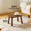 Banco Taburete Pequeño de Madera Maciza Jiayi Taburete Cuadrado para el Hogar Taburete Bajo Taburete de Sofá Taburete para Cambiar Zapatos Taburete de Mesa de Café Silla Reposapiés de Madera