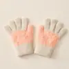 Guantes Calientes para Niños Invierno Dibujos Animados Lindos Guantes para Bebés de 1 a 3 Años Gateo Juego Guantes de Medio Dedo para Bebés