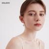 Nuevos Pendientes de Flor de Camelia con Lazo Estilo Francés para Mujer, Pendientes de Lujo Ligero de Nicho, Versátiles y de Alta Gama, Pendientes Estilo Chanel
