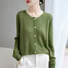 Cárdigan casual de punto trenzado para mujer, chaqueta fina de corte holgado, suéter de lana de terciopelo de alta gama, suéter de jacquard